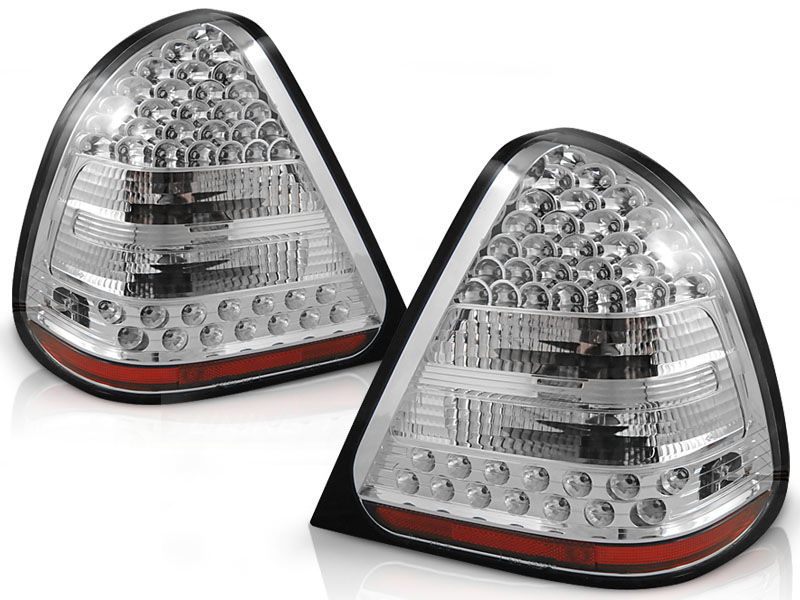 LED TAIL LIGHTS CHROME fits MERCEDES W202 C-CLASS 06.93-06.00 in ...