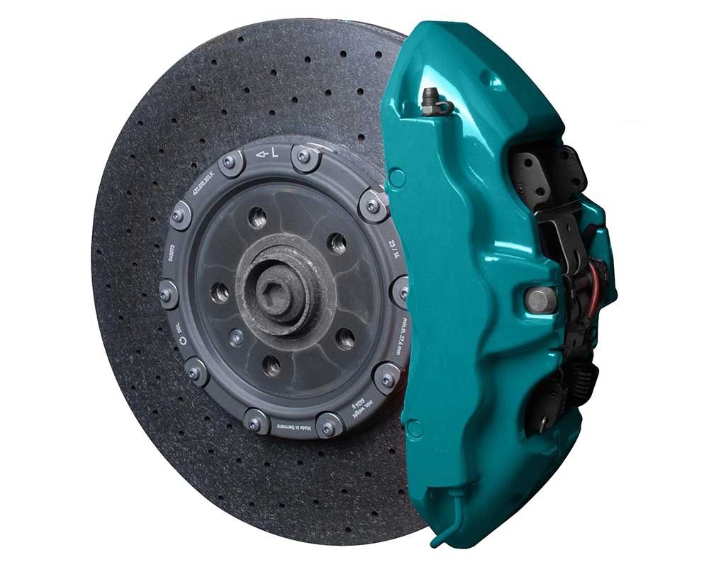 Foliatec brake caliper Heat resistant paint, color Miami Beach Blue in