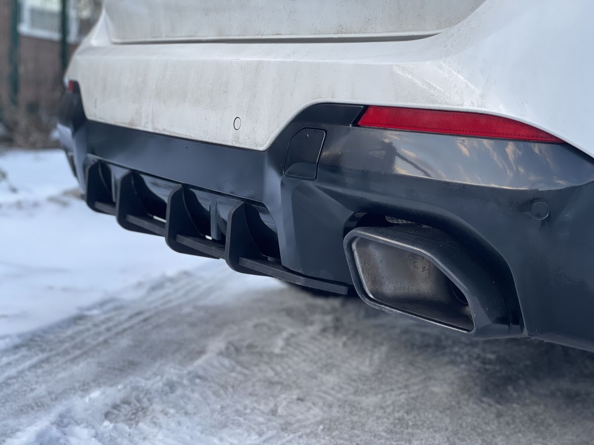 Rear Bumper diffuser Performance extension addon with ribs / fins For M Sport BMW X3 G01 LCI in