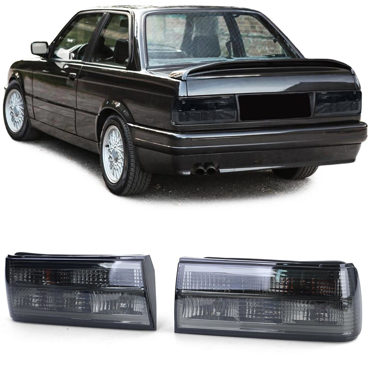 Smoked Taillights For BMW E30 8791 Facelift in Taillights buy best
