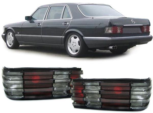 Smoked taillights For Mercedes S-Class W126 79-92 + SEC in