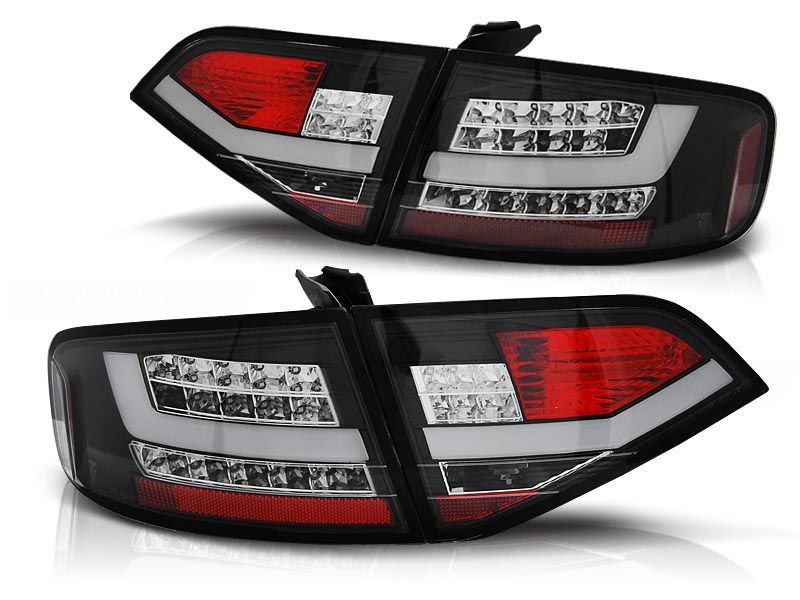 LED TAIL LIGHTS BLACK\CLEAR fits AUDI A4 B8 0811 SEDAN in Taillights
