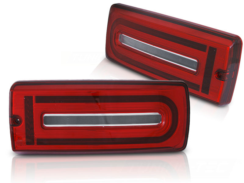 LED BAR TAIL LIGHTS RED WHITE fits MERCEDES W463 GCLASS 9018 in