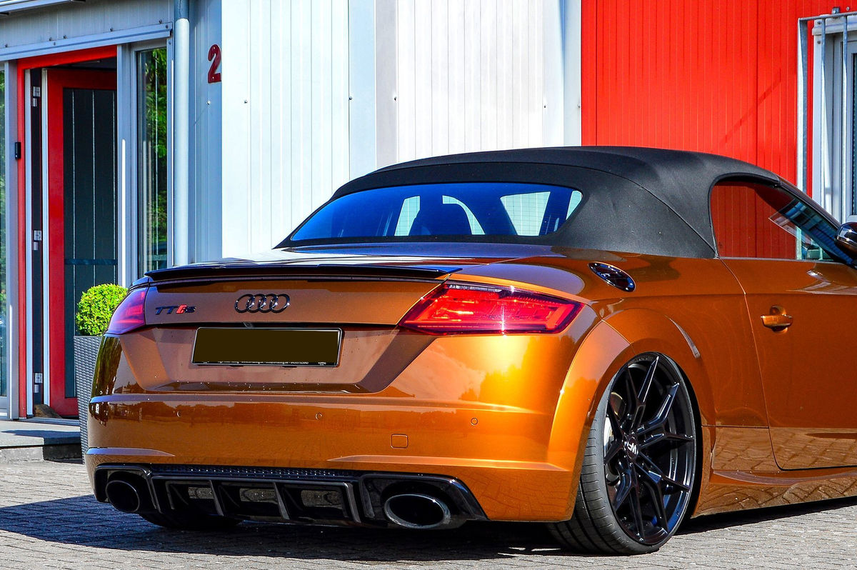 Performance Rear Bumper Diffuser Addon With Ribs Fins For Audi Tt Rs S Pre Facelift In