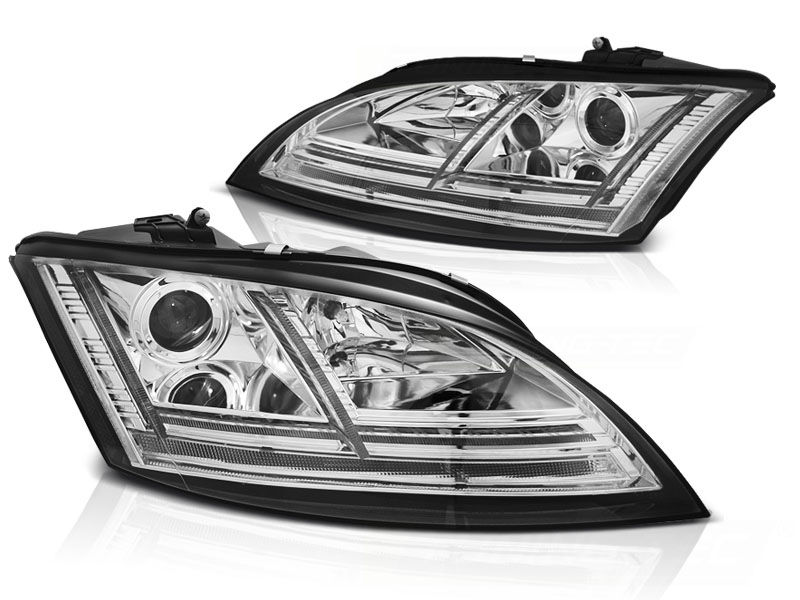 XENON HEADLIGHTS LED DRL CHROME SEQ fits AUDI TT 0610 8J in Headlights