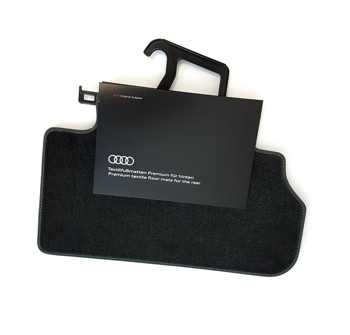 2X NEW GENUINE AUDI Q5 SQ5 17+ REAR PREMIUM BLACK TEXTILE FLOOR MATS in Carpets & Floor Mats