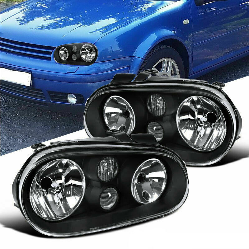 GTI Euro Look BLACK Headlights For VW Golf IV MK4 19972003 in