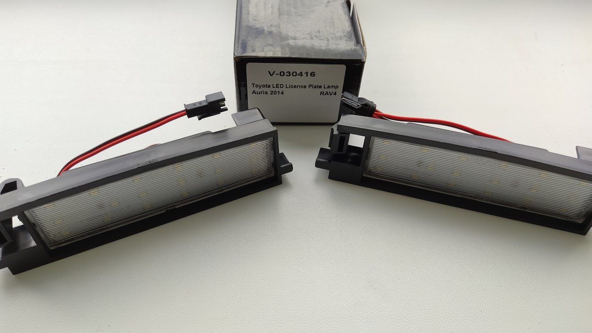 LED License Plate Light for Toyota RAV 4 MK3 Auris in LED Numberplate