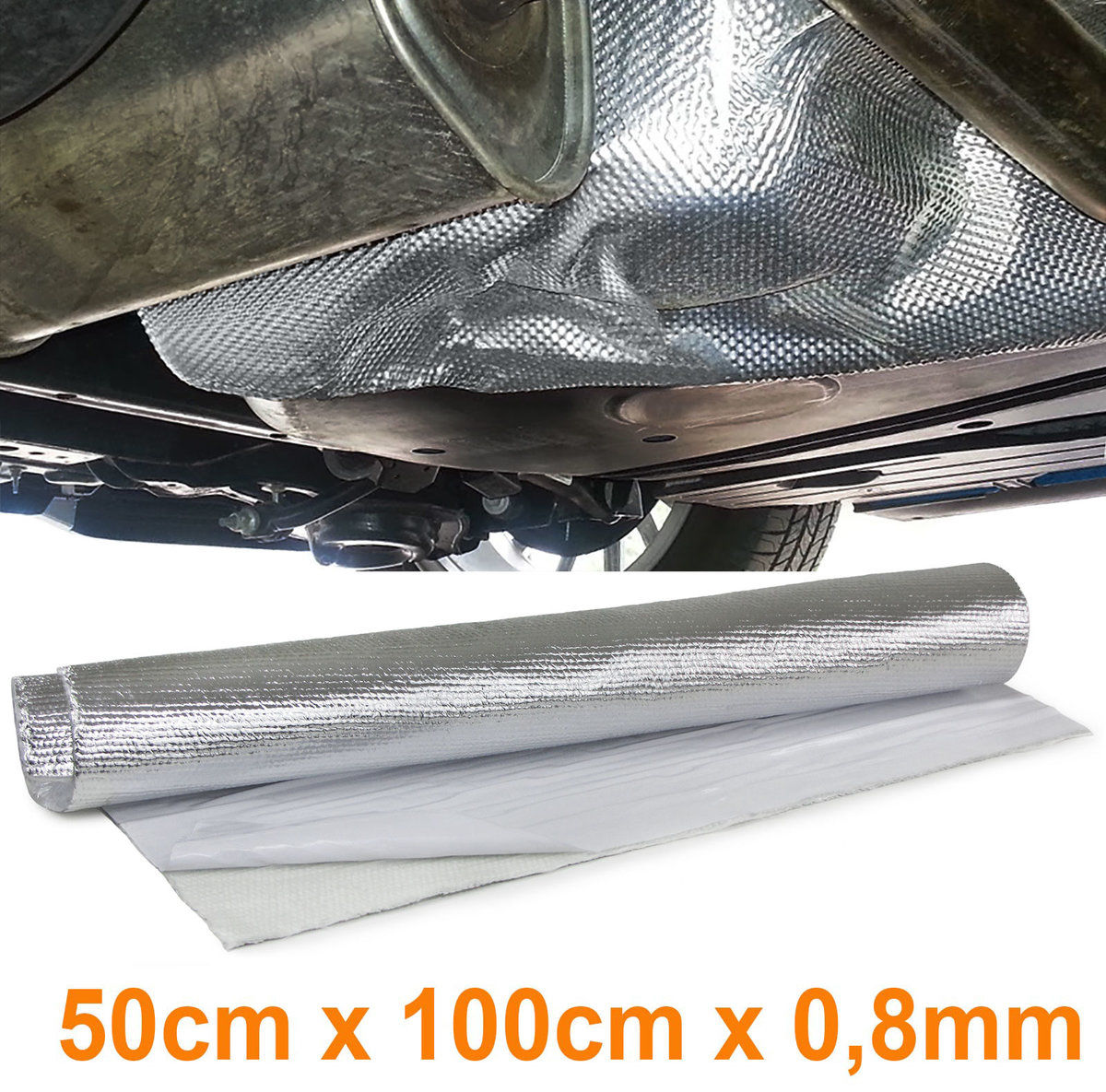 Exhaust thermo heat protection mat aluminum ceramic selfadhesive 0.8MM