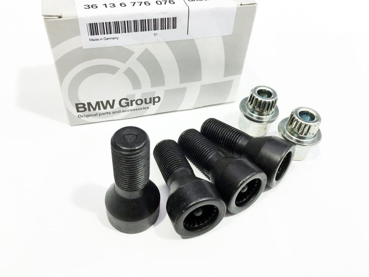 Genuine BMW Wheel lock bolts set. Kit With 2x Master Key in Nuts, Bolts