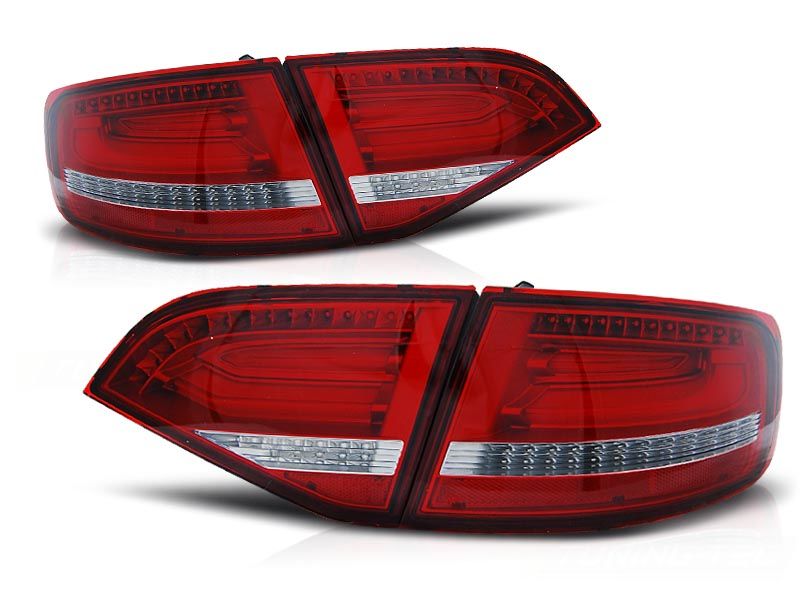 LED TAIL LIGHTS RED WHITE fits AUDI A4 B8 0811 AVANT in Taillights