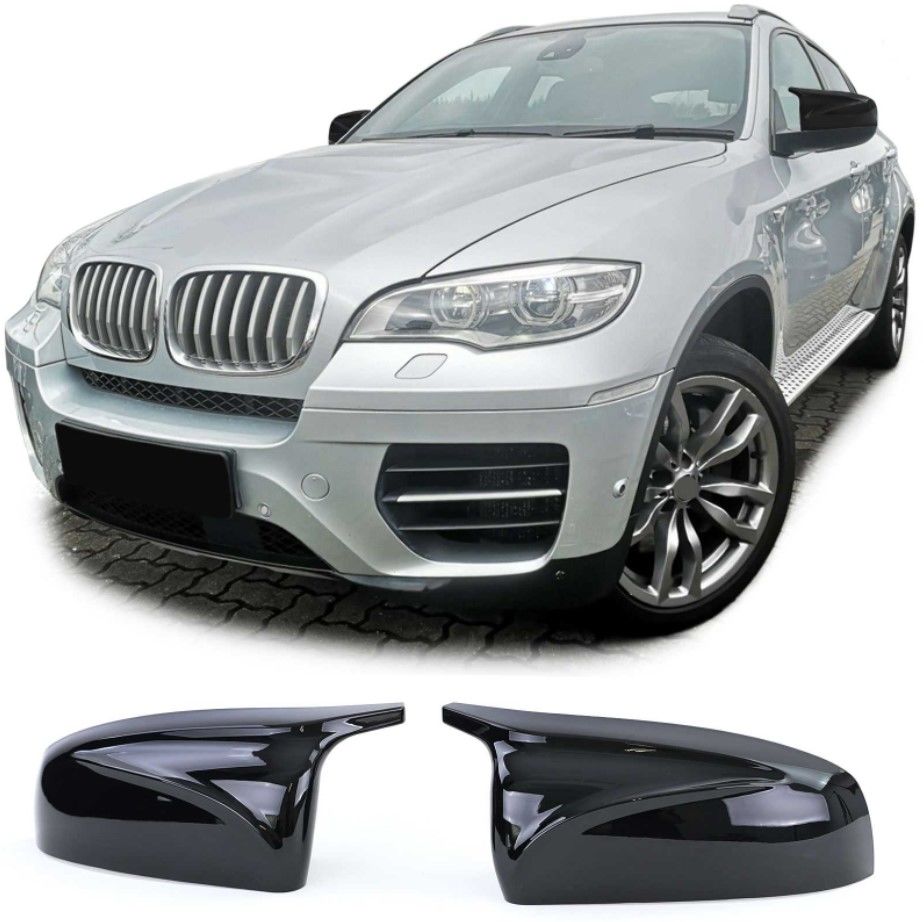 X5/X6 E70/E71 Черные глянцевые накладки на зеркала Performance in ...