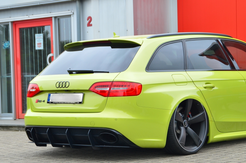 Performance Rear Bumper Diffuser Addon With Ribs / Fins For Audi RS4 B8 ...