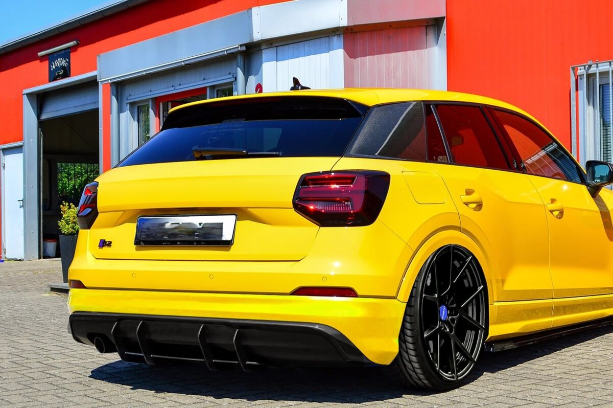 Spoiler Ribs Performance Rear bumper spoiler / Diffuser / Ribs for Audi Q2 Sport GA ...