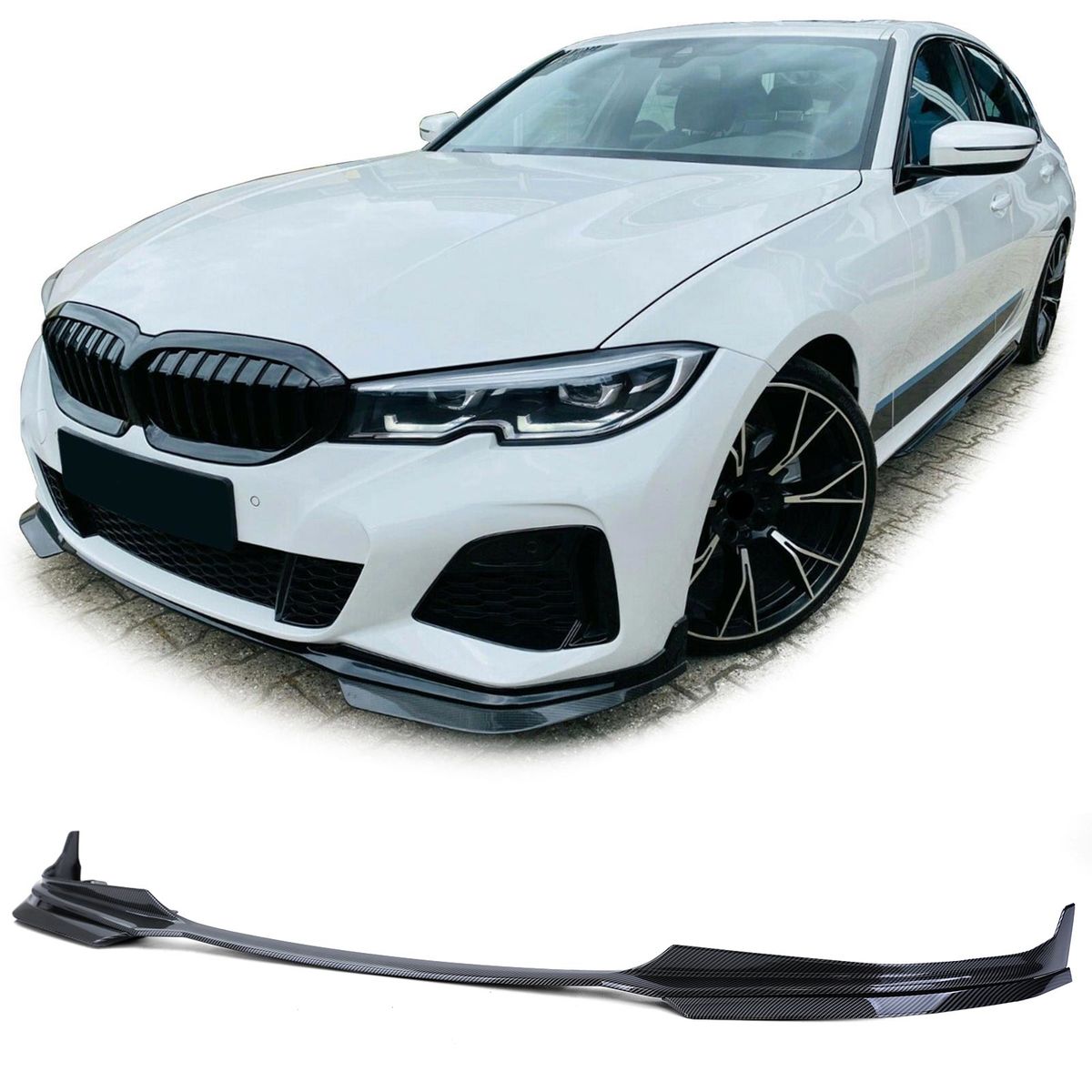 Performance Carbon Look Front Bumper Spoiler For BMW G20 G21 M sport in Lips / Splitters ...
