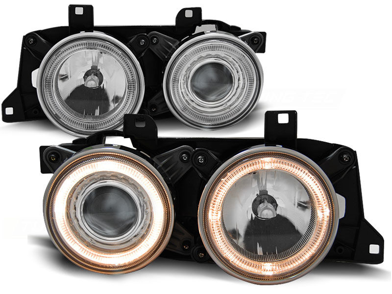 HEADLIGHTS ANGEL EYES CHROME fits BMW E32/E34 in Headlights - buy best ...