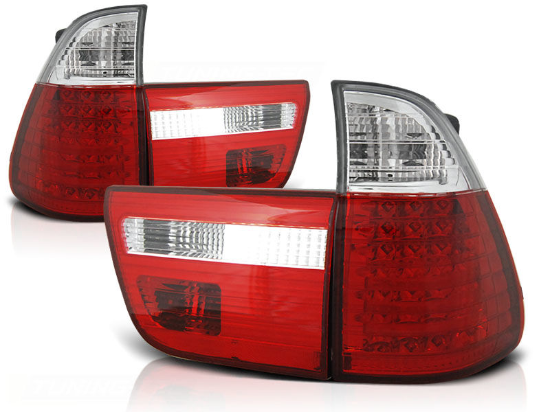 LED TAIL LIGHTS RED WHITE fits BMW X5 E53 9906 in Taillights buy best tuning parts in