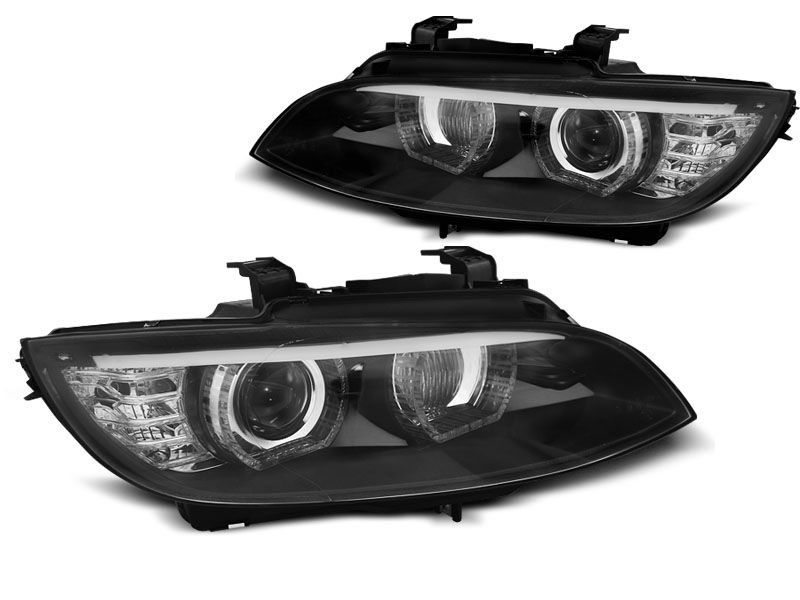 ANGEL EYES LED BLACK HID HEADLIGHTS FOR BMW E92/E93 0610 in Headlights