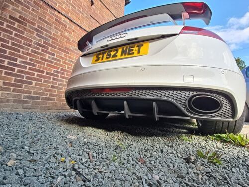 Rear Bumper diffuser addon with ribs / fins For Audi TT RS 8J 2009-2014 ...