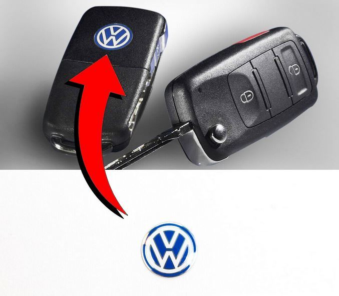 NEW GENUINE VW GOLF BORA JETTA PASSAT KEY FOB BADGE EMBLEM 14MM