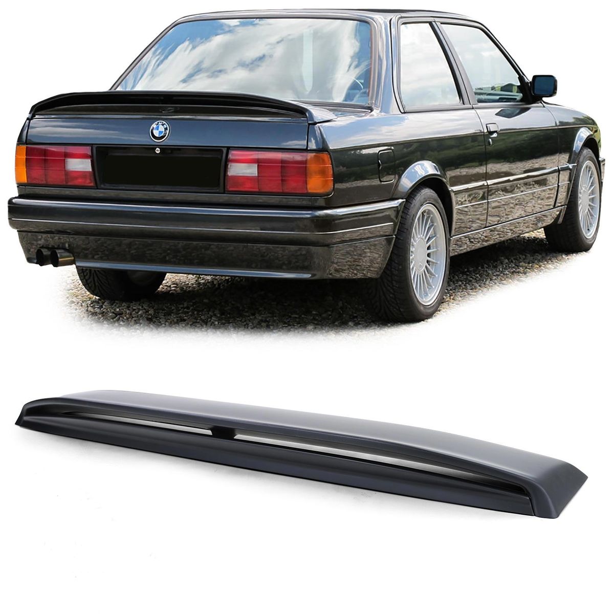 Unpainted Trunk Lip Spoiler For BMW E30 3-Series (318i, 325i) – Rear Boot Spoiler