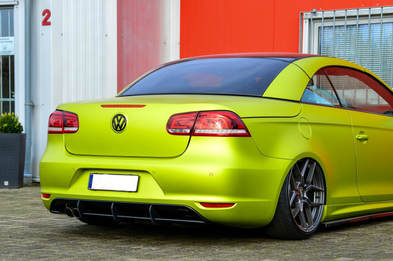 Performance Rear Bumper diffuser addon with ribs / fins For VW Eos 2010 ...
