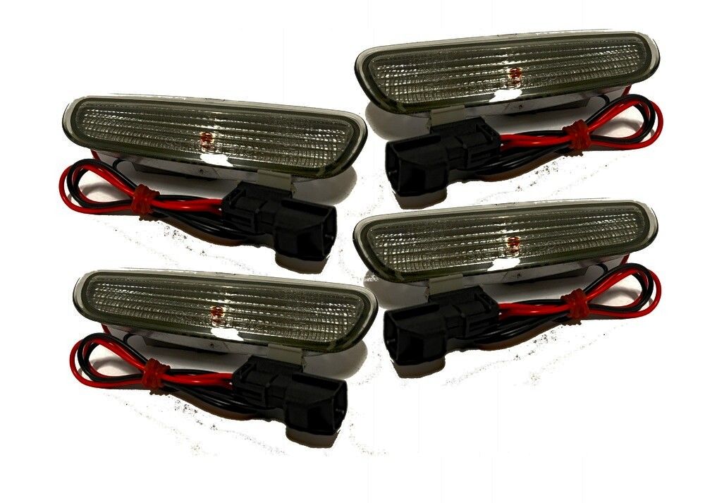 Black Smoked Bumper Side Markers/ Corner Lights Indicators (Turnsignals