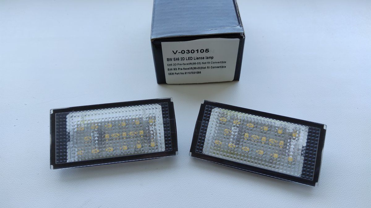 LED License Plate Light for E46 Coupe/Cabrio/M3 9803 in LED