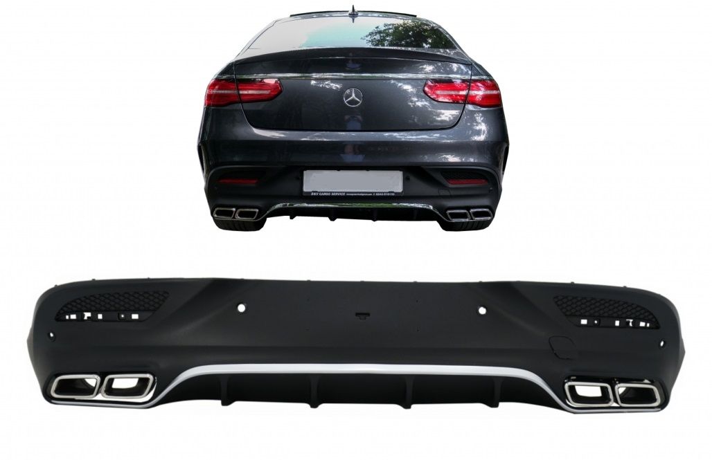 Rear Diffuser With Exhaust Tips GLE63 Design For Mercedes GLE Coupe ...
