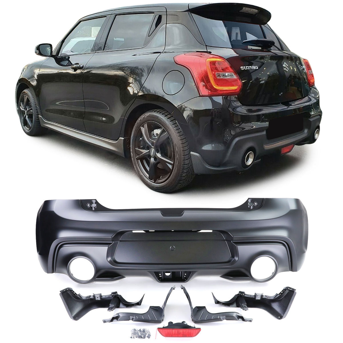 Rear Sport Bumper Carbon Look For Suzuki Swift MK3 17 In Bumper Buy 