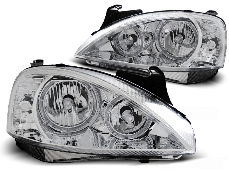 OPEL CORSA C 00-06 ANGEL EYES CHROME in Headlights - buy best tuning ...