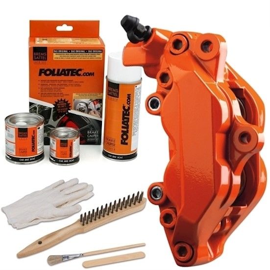 Foliatec brake caliper Heat resistant paint, color Orange in Brake