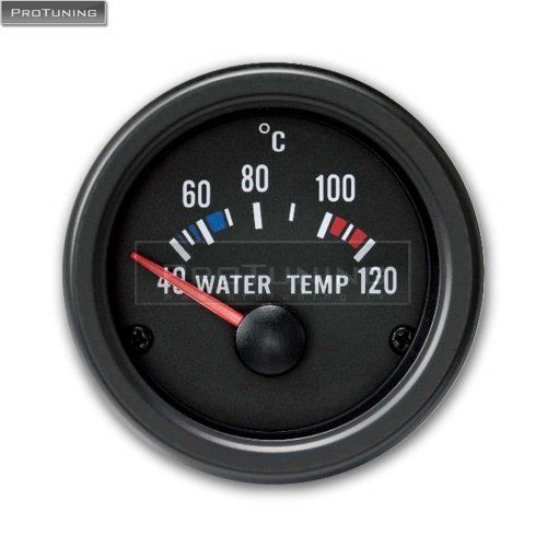 Water temperature Gauge Sensor instrument Youngtimer (40120°C) Ø52mm/ 2 inches Black in Gauges
