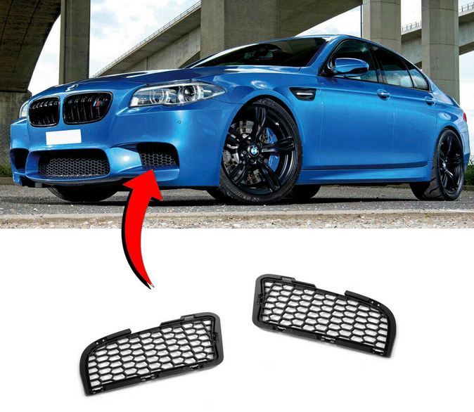 BMW NEW GENUINE 5 SERIES F10 M5 FRONT BUMPER AIR INTAKE MESH GRILLS SET ...