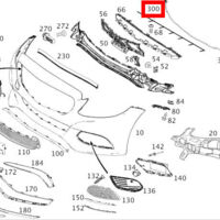 NEW GENUINE MERCEDES C W205 FRONT BUMPER PDC SENSOR WIRING HARNESS ...